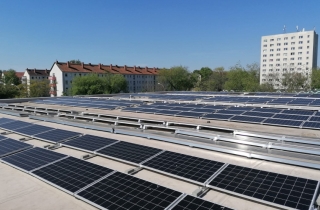 Solaranlage auf dem EDEKA Markt in Brandenburg 